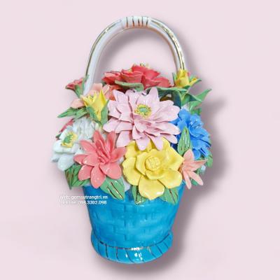 GIỎ HOA SỨ - HÀNG THỦ CÔNG CAO CẤP - Quà Tặng Tân Gia, Khai Trương, Sinh Nhật